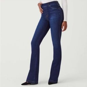 Spanx Dark Wash Black Flare Women's Jeans
